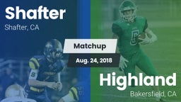 Matchup: Shafter  vs. Highland  2018