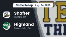 Recap: Shafter  vs. Highland  2018