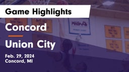 Concord  vs Union City  Game Highlights - Feb. 29, 2024