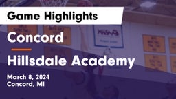 Concord  vs Hillsdale Academy Game Highlights - March 8, 2024