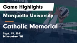 Marquette University  vs Catholic Memorial Game Highlights - Sept. 15, 2021
