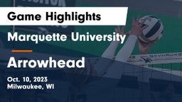 Marquette University  vs Arrowhead  Game Highlights - Oct. 10, 2023