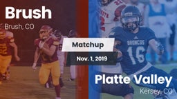 Matchup: Brush  vs. Platte Valley  2019