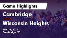 Cambridge  vs Wisconsin Heights  Game Highlights - Feb. 13, 2021