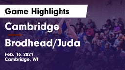 Cambridge  vs Brodhead/Juda  Game Highlights - Feb. 16, 2021