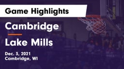 Cambridge  vs Lake Mills  Game Highlights - Dec. 3, 2021