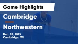Cambridge  vs Northwestern  Game Highlights - Dec. 28, 2023