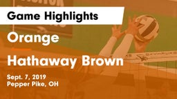 Orange  vs Hathaway Brown  Game Highlights - Sept. 7, 2019