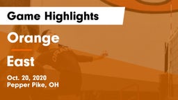 Orange  vs East  Game Highlights - Oct. 20, 2020