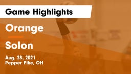 Orange  vs Solon  Game Highlights - Aug. 28, 2021