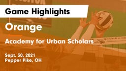 Orange  vs Academy for Urban Scholars Game Highlights - Sept. 30, 2021