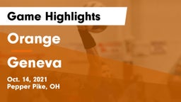 Orange  vs Geneva  Game Highlights - Oct. 14, 2021