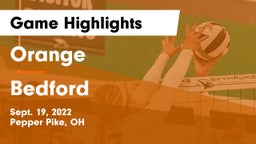 Orange  vs Bedford  Game Highlights - Sept. 19, 2022