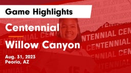 Centennial  vs Willow Canyon  Game Highlights - Aug. 31, 2023