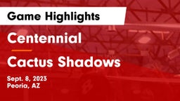 Centennial  vs Cactus Shadows  Game Highlights - Sept. 8, 2023