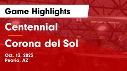 Centennial  vs Corona del Sol  Game Highlights - Oct. 13, 2023
