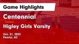 Centennial  vs Higley  Girls Varsity Game Highlights - Oct. 31, 2023