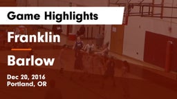 Franklin  vs Barlow  Game Highlights - Dec 20, 2016