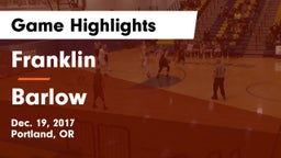 Franklin  vs Barlow Game Highlights - Dec. 19, 2017