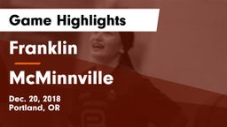 Franklin  vs McMinnville  Game Highlights - Dec. 20, 2018