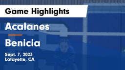 Acalanes  vs Benicia  Game Highlights - Sept. 7, 2023