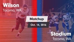 Matchup: Wilson  vs. Stadium  2016