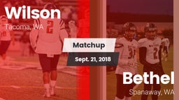 Matchup: Wilson  vs. Bethel  2018