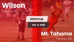 Matchup: Wilson  vs. Mt. Tahoma  2018