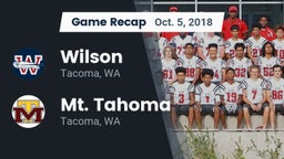 Recap: Wilson  vs. Mt. Tahoma  2018