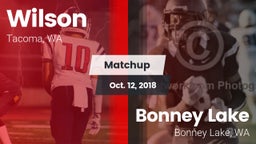 Matchup: Wilson  vs. Bonney Lake  2018