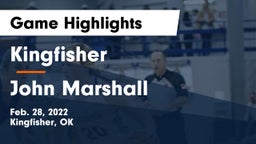 Kingfisher  vs John Marshall  Game Highlights - Feb. 28, 2022