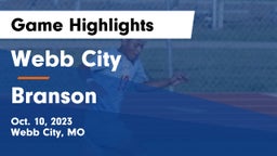 Webb City  vs Branson  Game Highlights - Oct. 10, 2023