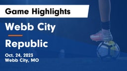 Webb City  vs Republic  Game Highlights - Oct. 24, 2023