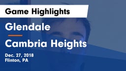 Glendale  vs Cambria Heights  Game Highlights - Dec. 27, 2018