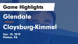 Glendale  vs Claysburg-Kimmel  Game Highlights - Jan. 10, 2019