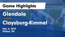 Glendale  vs Claysburg-Kimmel  Game Highlights - Feb. 5, 2019