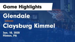 Glendale  vs Claysburg Kimmel Game Highlights - Jan. 10, 2020