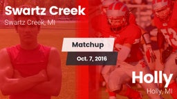 Matchup: Swartz Creek High vs. Holly  2016