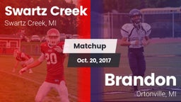 Matchup: Swartz Creek High vs. Brandon  2017