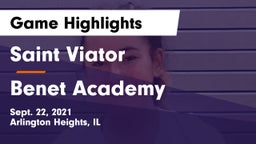 Saint Viator  vs Benet Academy  Game Highlights - Sept. 22, 2021