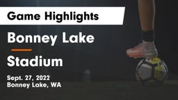 Bonney Lake  vs Stadium  Game Highlights - Sept. 27, 2022