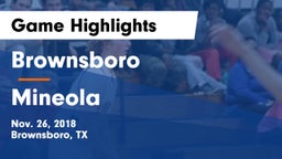 Brownsboro  vs Mineola  Game Highlights - Nov. 26, 2018