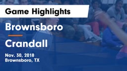 Brownsboro  vs Crandall  Game Highlights - Nov. 30, 2018