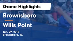 Brownsboro  vs Wills Point  Game Highlights - Jan. 29, 2019