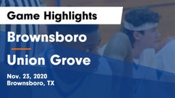 Brownsboro  vs Union Grove  Game Highlights - Nov. 23, 2020