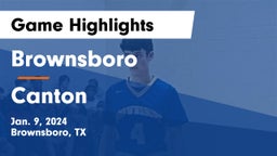 Brownsboro  vs Canton  Game Highlights - Jan. 9, 2024