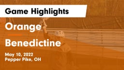 Orange  vs Benedictine  Game Highlights - May 10, 2022