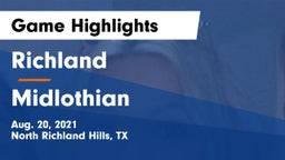 Richland  vs Midlothian  Game Highlights - Aug. 20, 2021