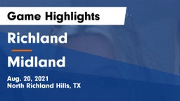 Richland  vs Midland  Game Highlights - Aug. 20, 2021