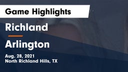 Richland  vs Arlington  Game Highlights - Aug. 28, 2021